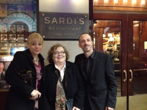 Elaine, Francesco and me in front of Sardi's.